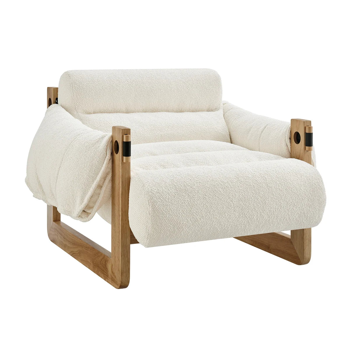Sorelle Upholstered Fabric Sling Lounge Chair
