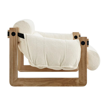 Sorelle Upholstered Fabric Sling Lounge Chair
