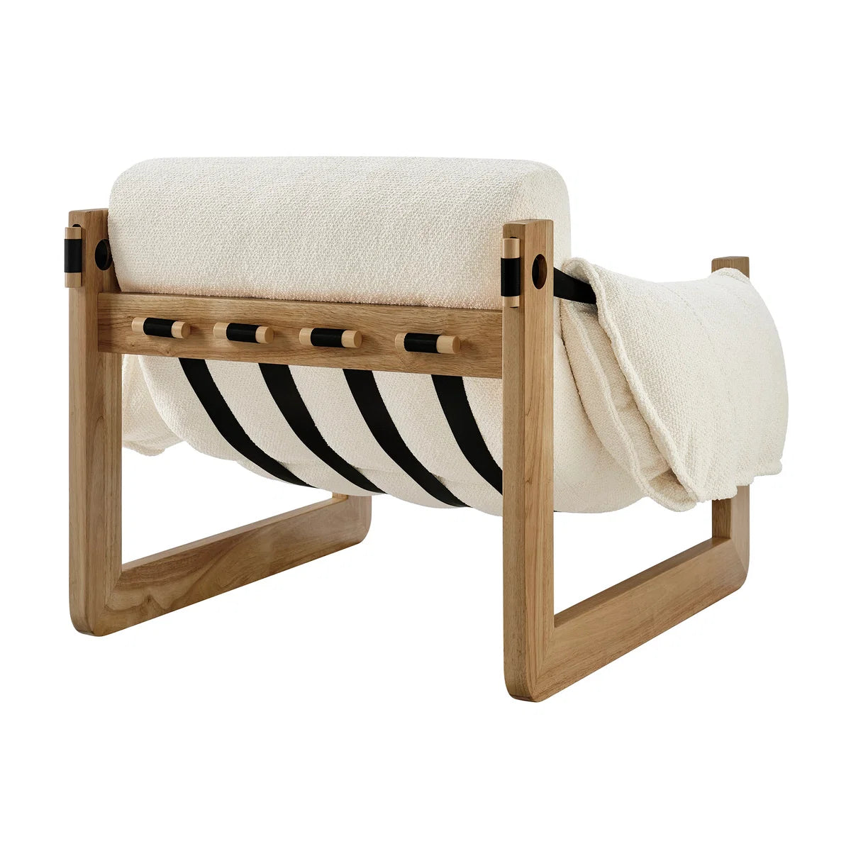 Sorelle Upholstered Fabric Sling Lounge Chair