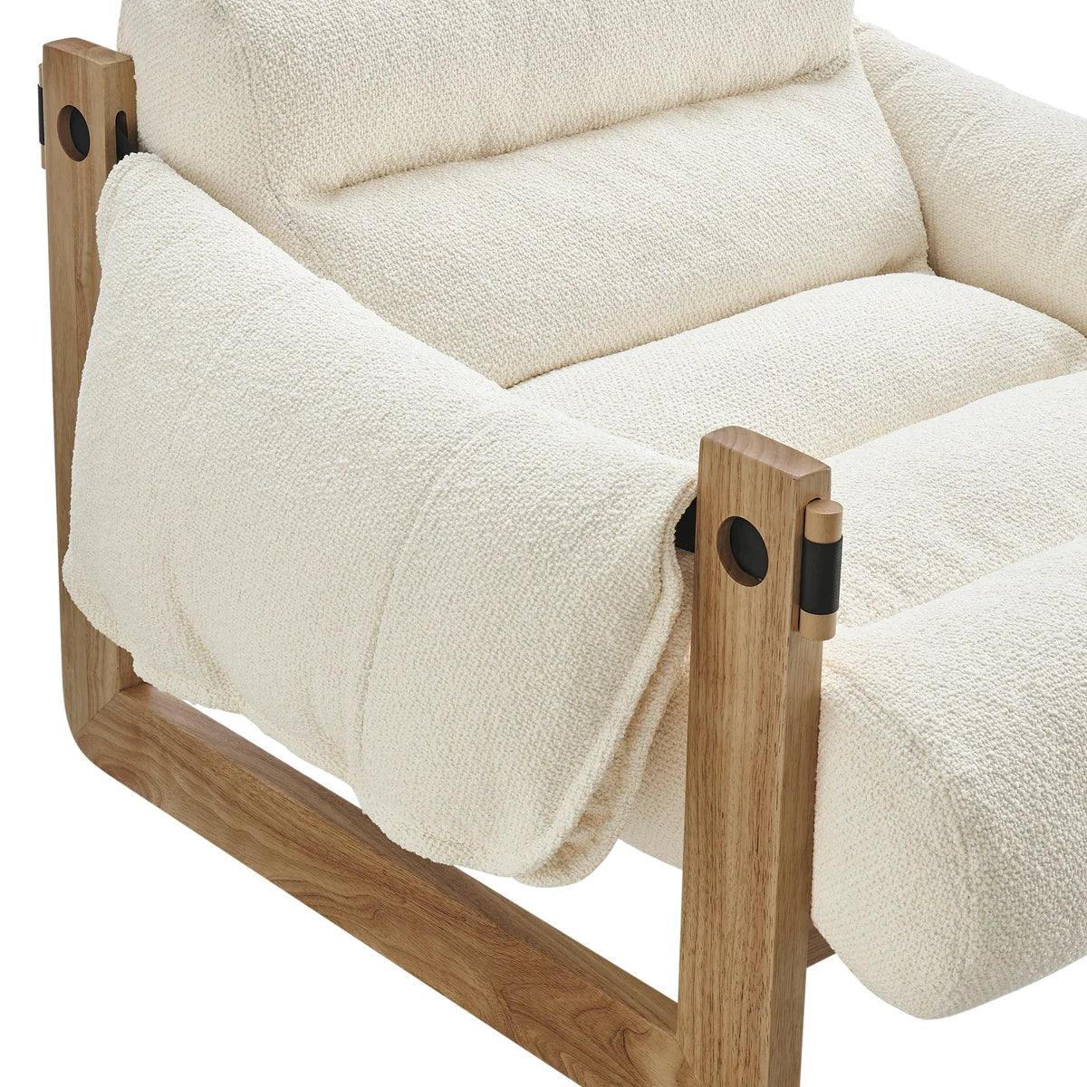 Sorelle Upholstered Fabric Sling Lounge Chair