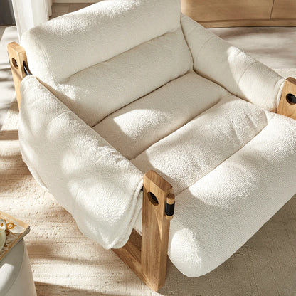 Sorelle Upholstered Fabric Sling Lounge Chair
