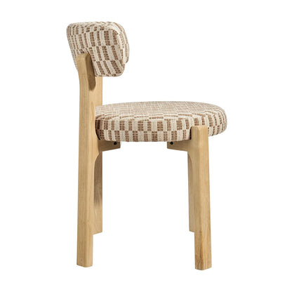 Marsha Retro Upholstered Fabric Dining Chairs Set of 2