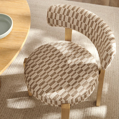 Marsha Retro Upholstered Fabric Dining Chairs Set of 2