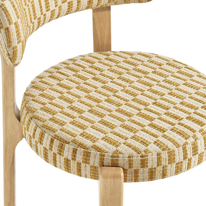 Marsha Retro Upholstered Fabric Dining Chairs Set of 2