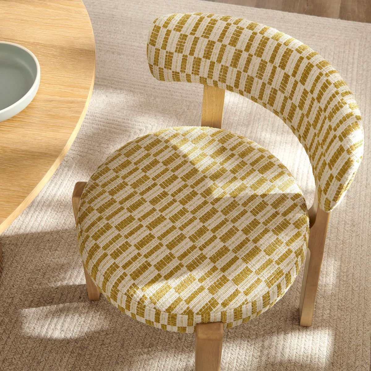 Marsha Retro Upholstered Fabric Dining Chairs Set of 2