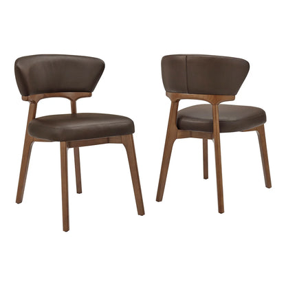 Daphne Vegan Leather Dining Chairs Set of 2