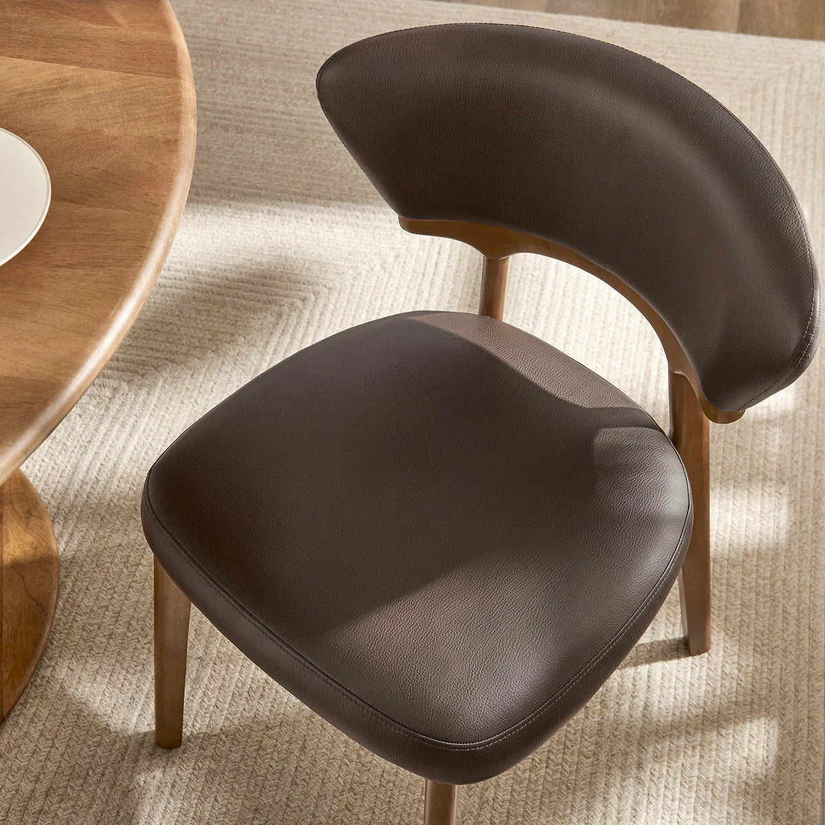 Daphne Vegan Leather Dining Chairs Set of 2