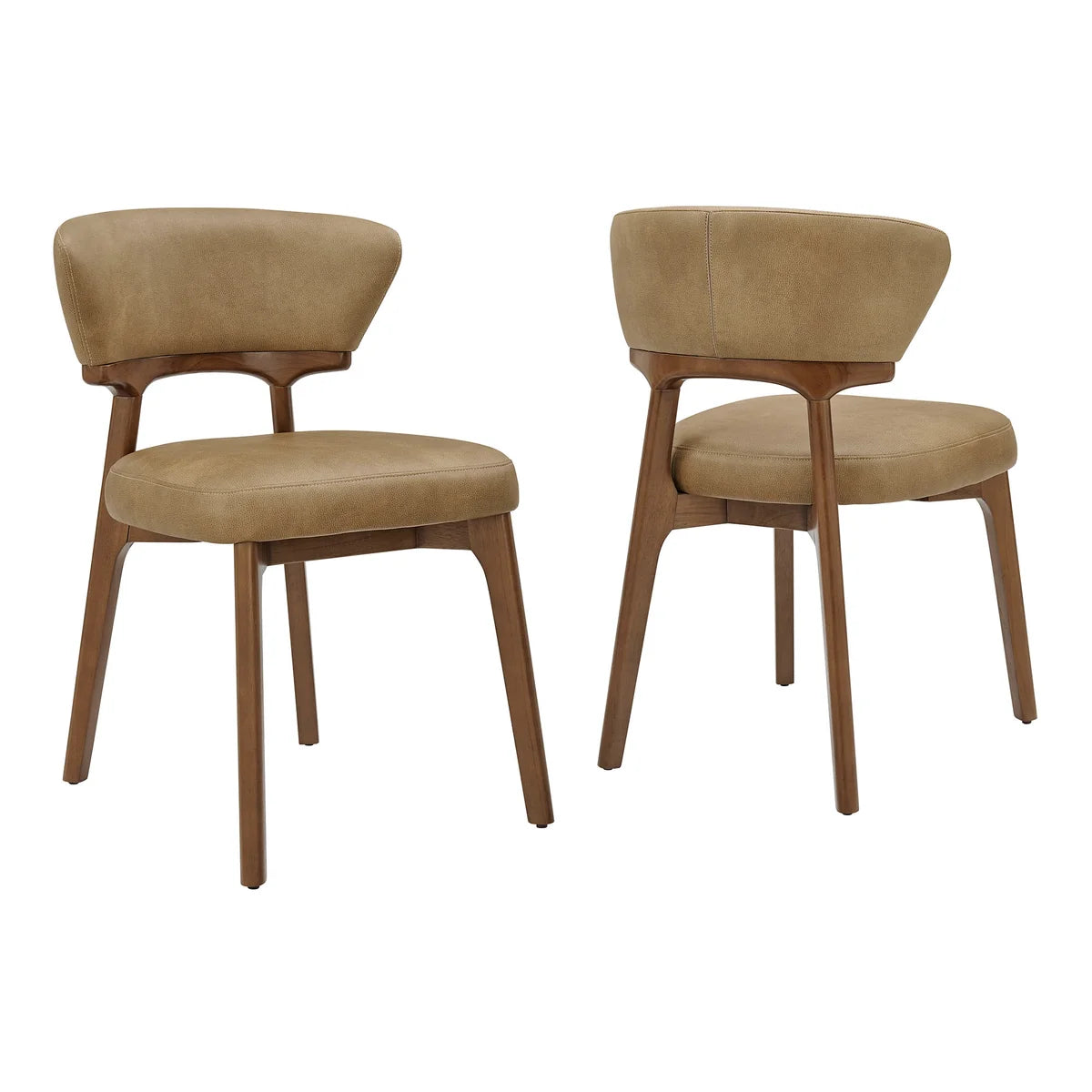 Daphne Vegan Leather Dining Chairs Set of 2