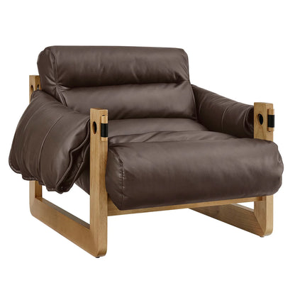 Sorelle Vegan Leather Sling Lounge Chair