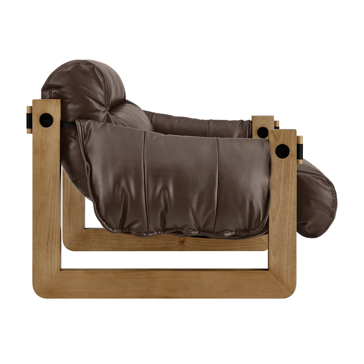 Sorelle Vegan Leather Sling Lounge Chair