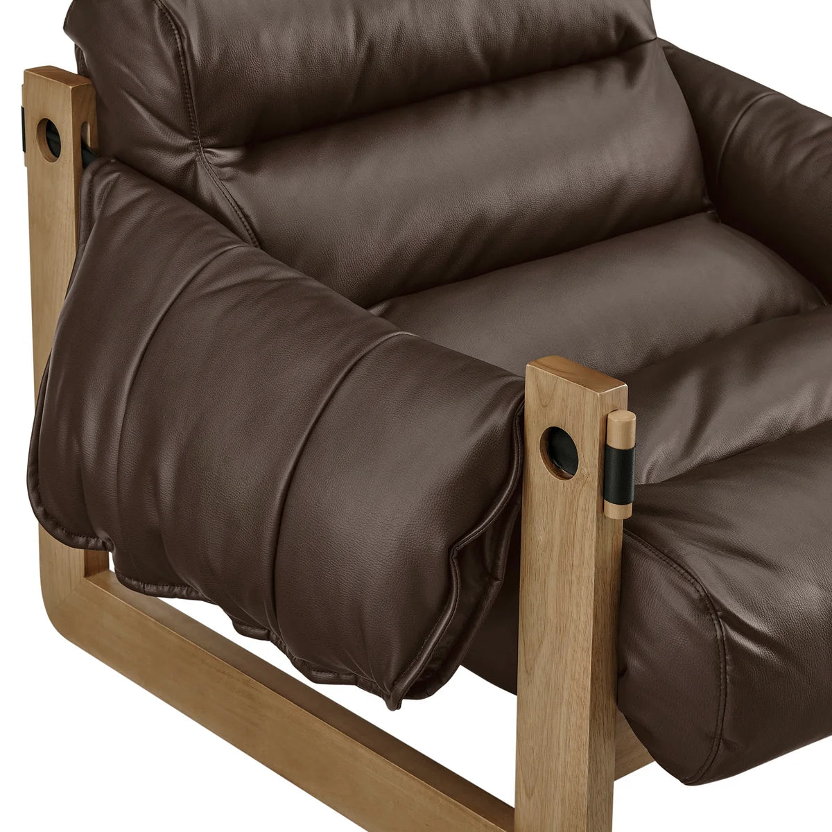 Sorelle Vegan Leather Sling Lounge Chair
