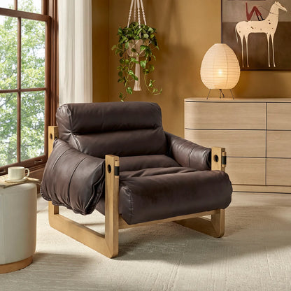 Sorelle Vegan Leather Sling Lounge Chair