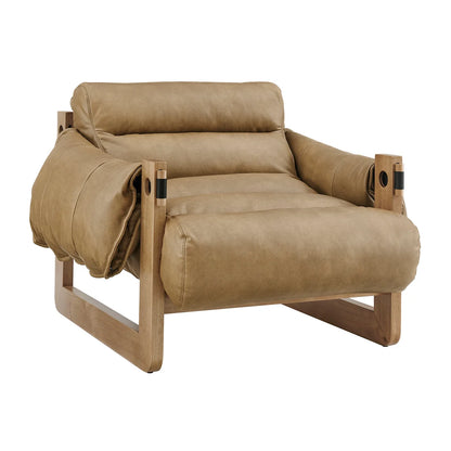 Sorelle Vegan Leather Sling Lounge Chair
