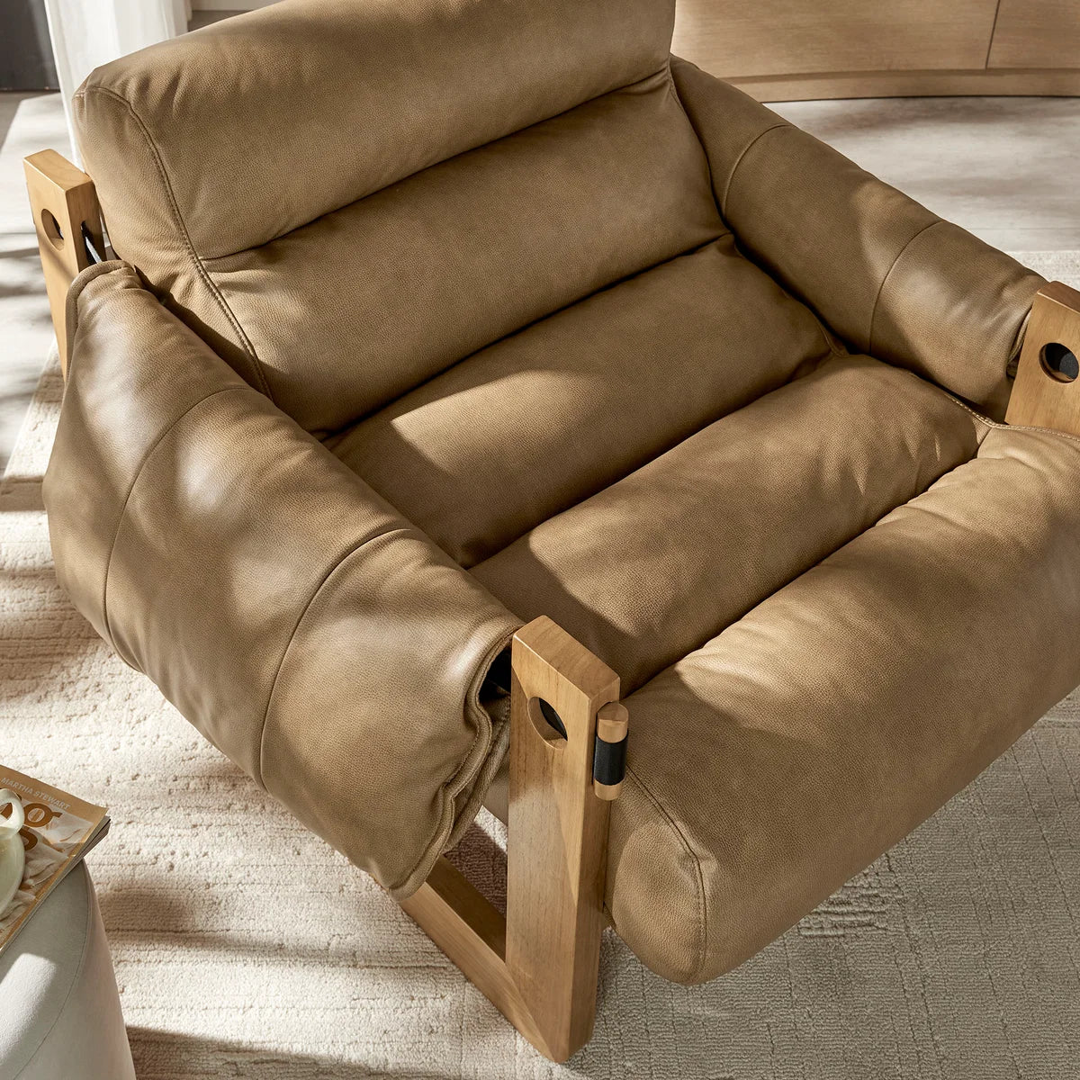 Sorelle Vegan Leather Sling Lounge Chair