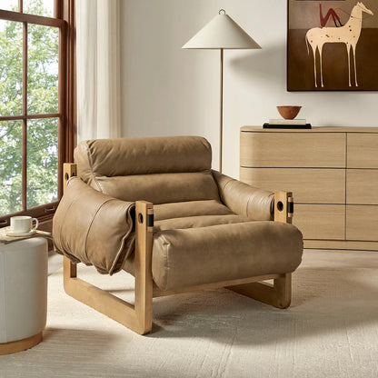 Sorelle Vegan Leather Sling Lounge Chair