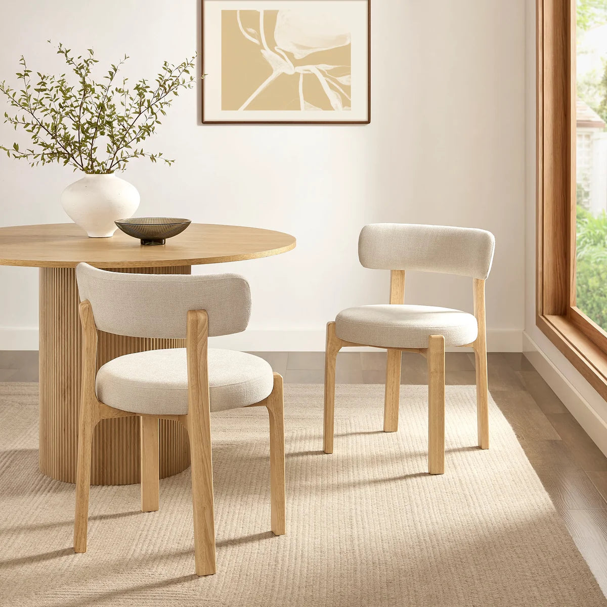Marsha Upholstered Fabric Dining Chairs Set of 2