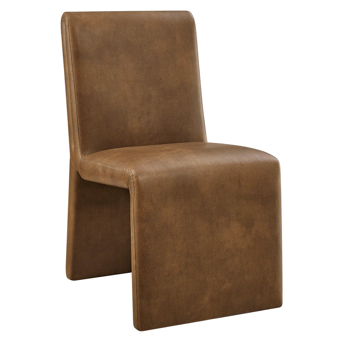 Emory Folded Silhouette Vegan Leather Chair Set of 2