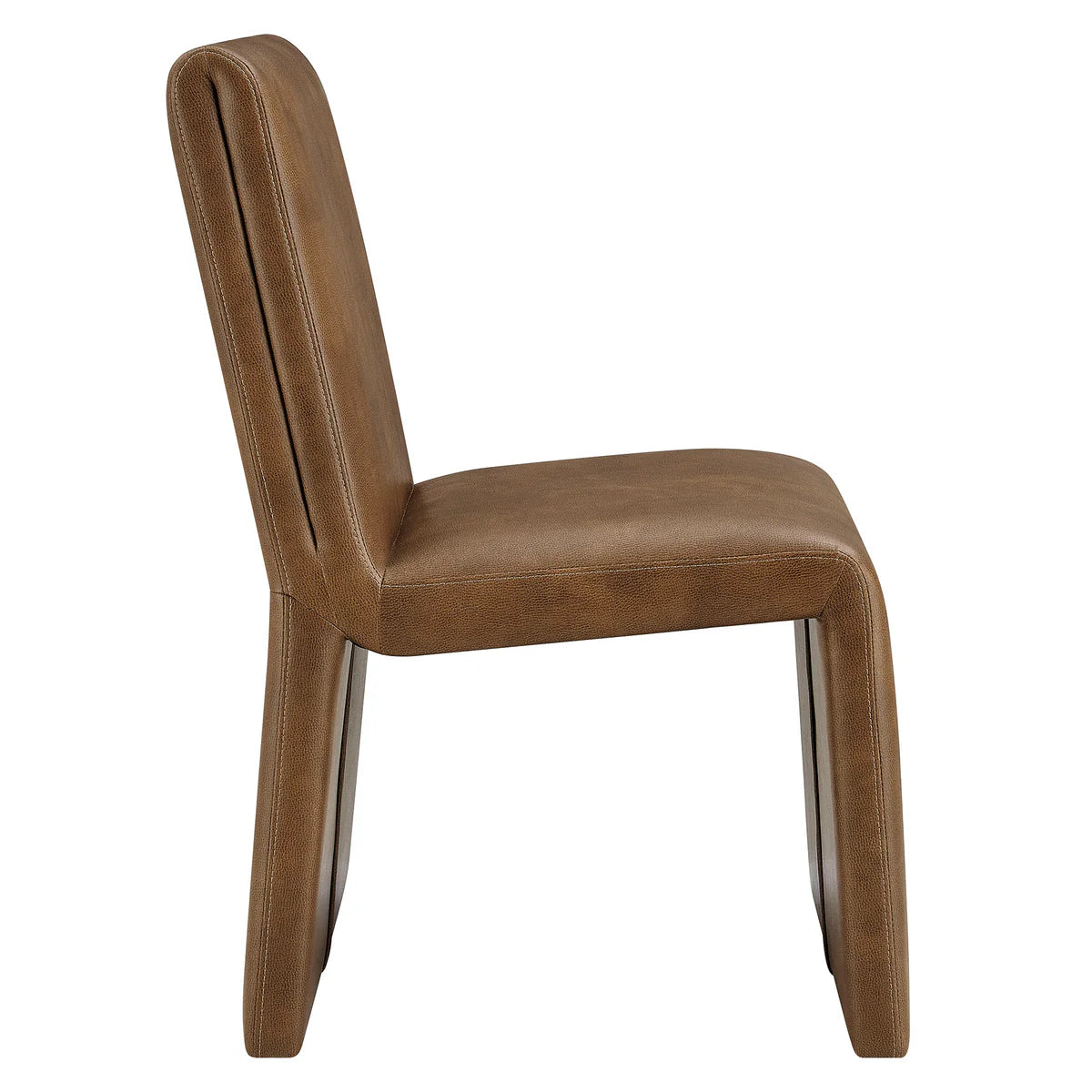 Emory Folded Silhouette Vegan Leather Chair Set of 2