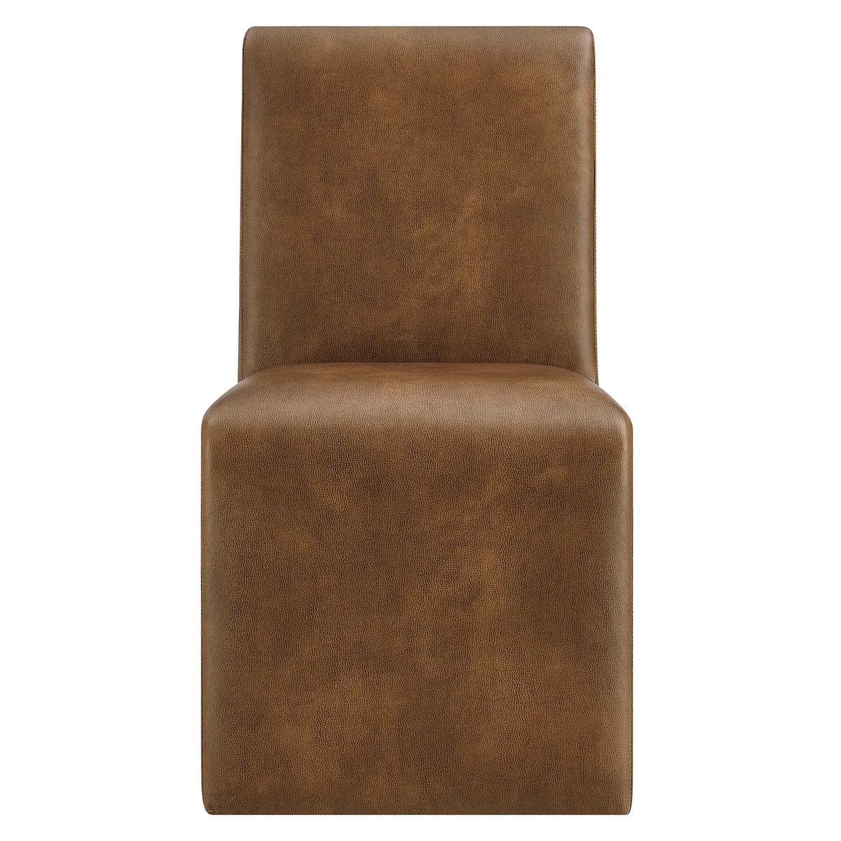 Emory Folded Silhouette Vegan Leather Chair Set of 2