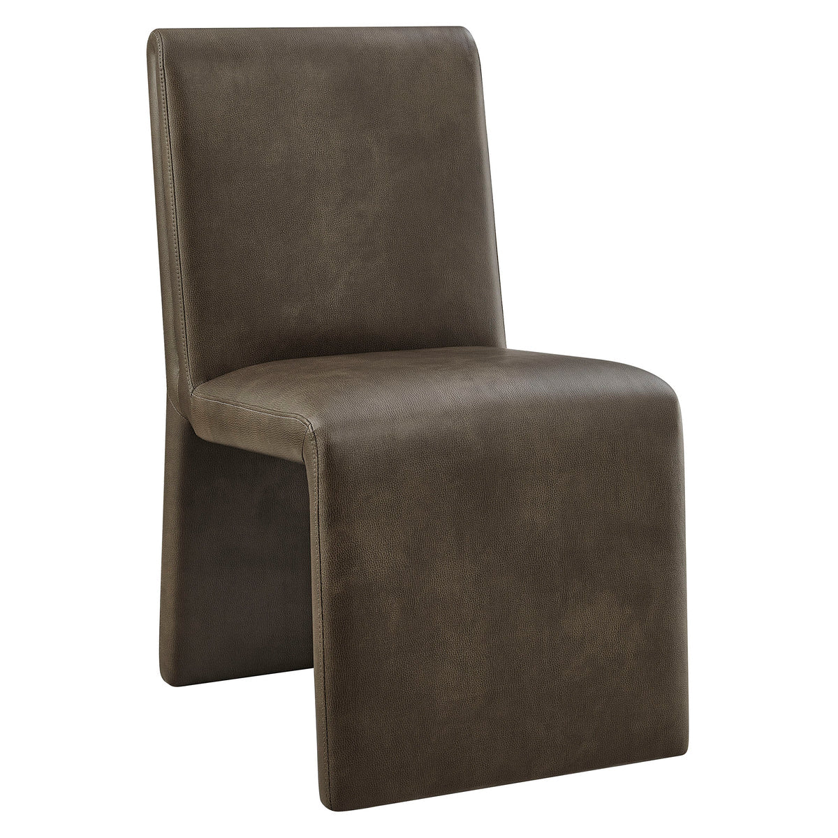 Emory Folded Silhouette Vegan Leather Chair Set of 2