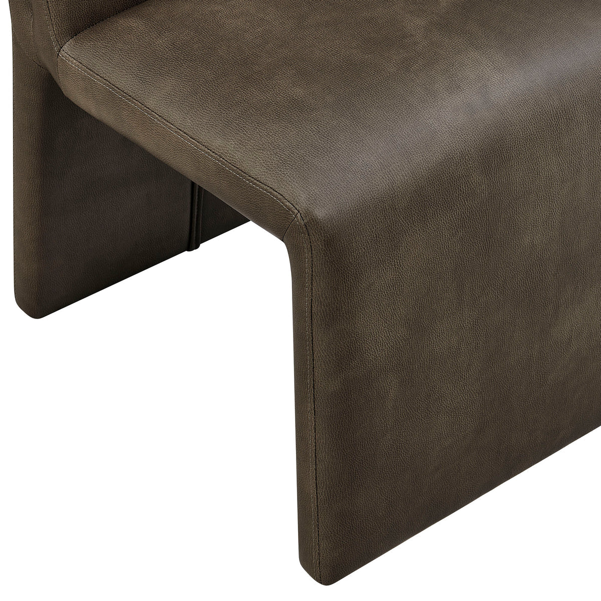Emory Folded Silhouette Vegan Leather Chair Set of 2