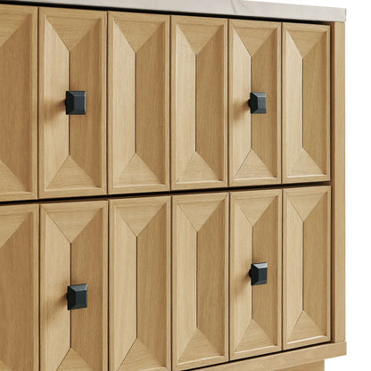 Mabry 23 Inch Geometric Faceted Two‑Drawer Nightstand