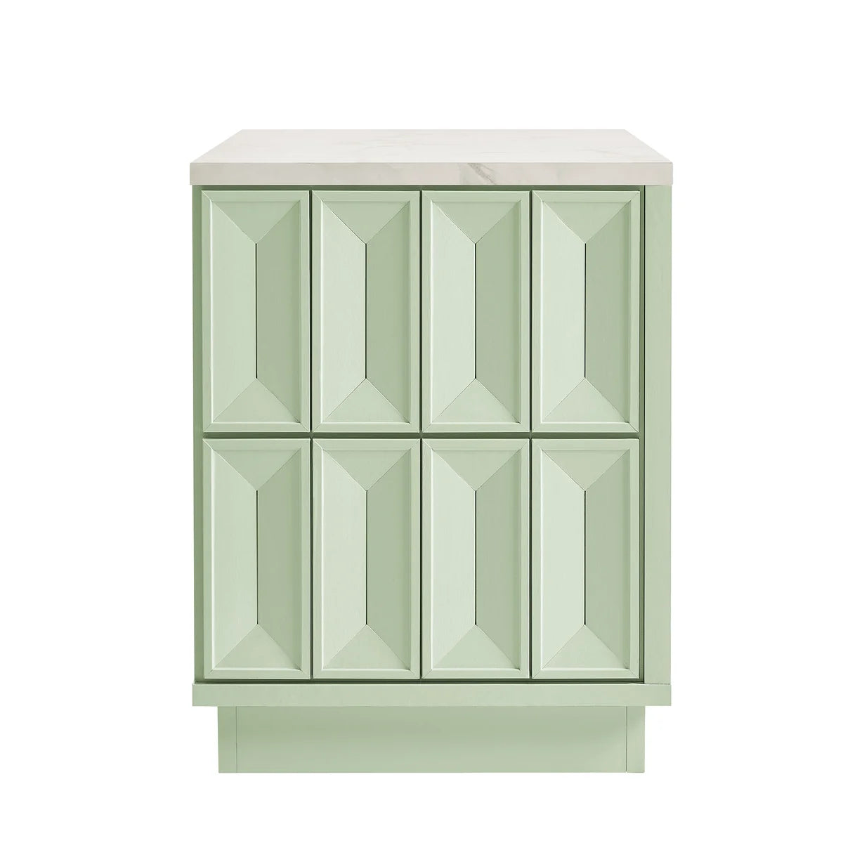 Mabry 23 Inch Geometric Faceted Two‑Drawer Nightstand