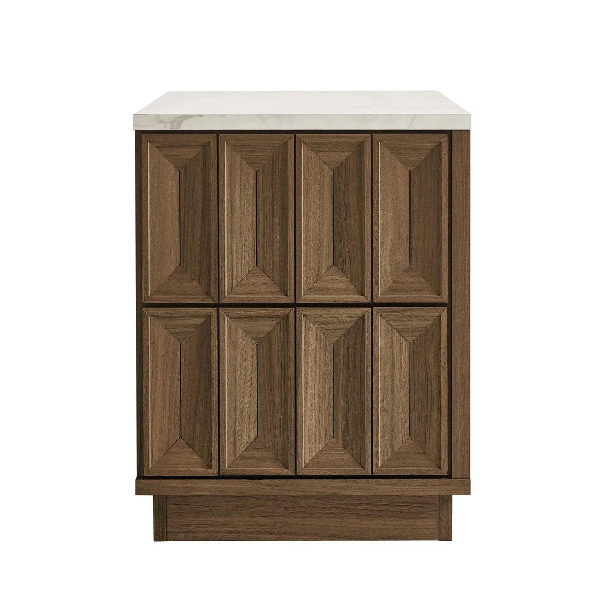 Mabry 23 Inch Geometric Faceted Two‑Drawer Nightstand