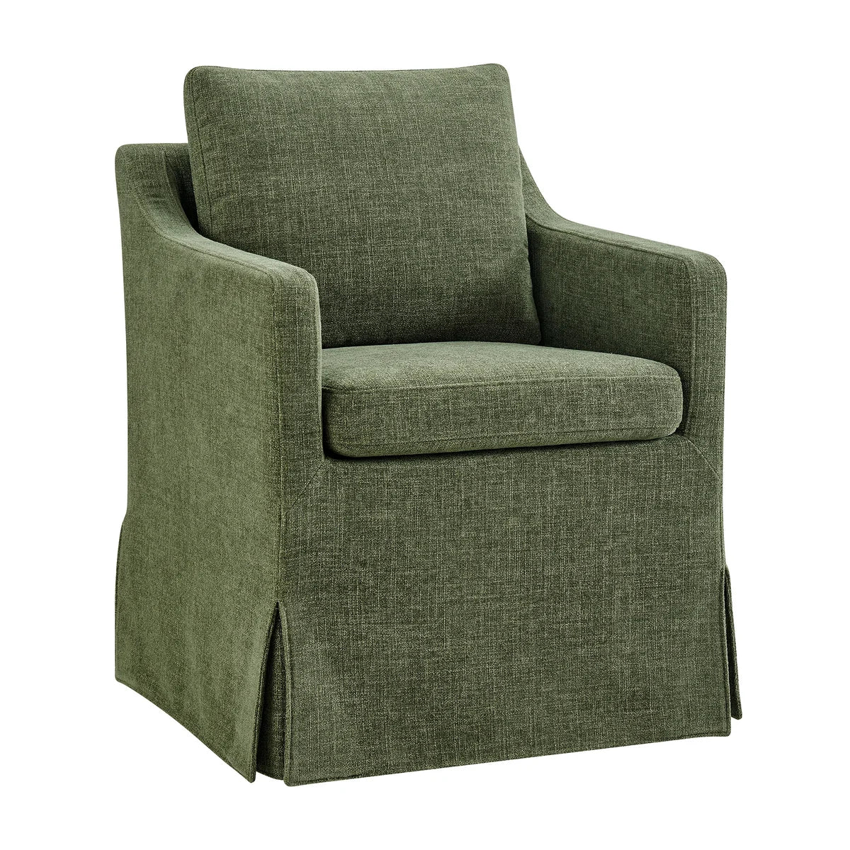 Serene Slipcovered Performance Fabric Dining Armchair