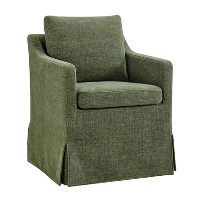Serene Slipcovered Performance Fabric Dining Armchair