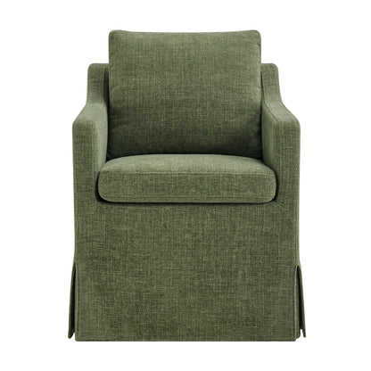 Serene Slipcovered Performance Fabric Dining Armchair