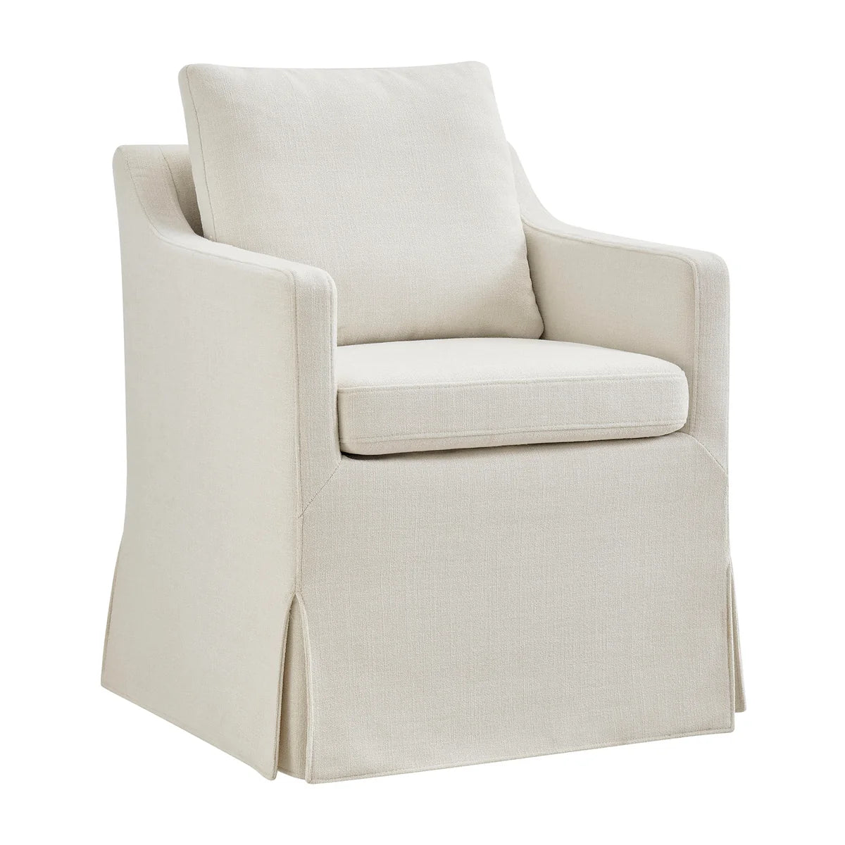 Serene Slipcovered Performance Fabric Dining Armchair