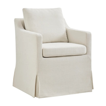 Serene Slipcovered Performance Fabric Dining Armchair