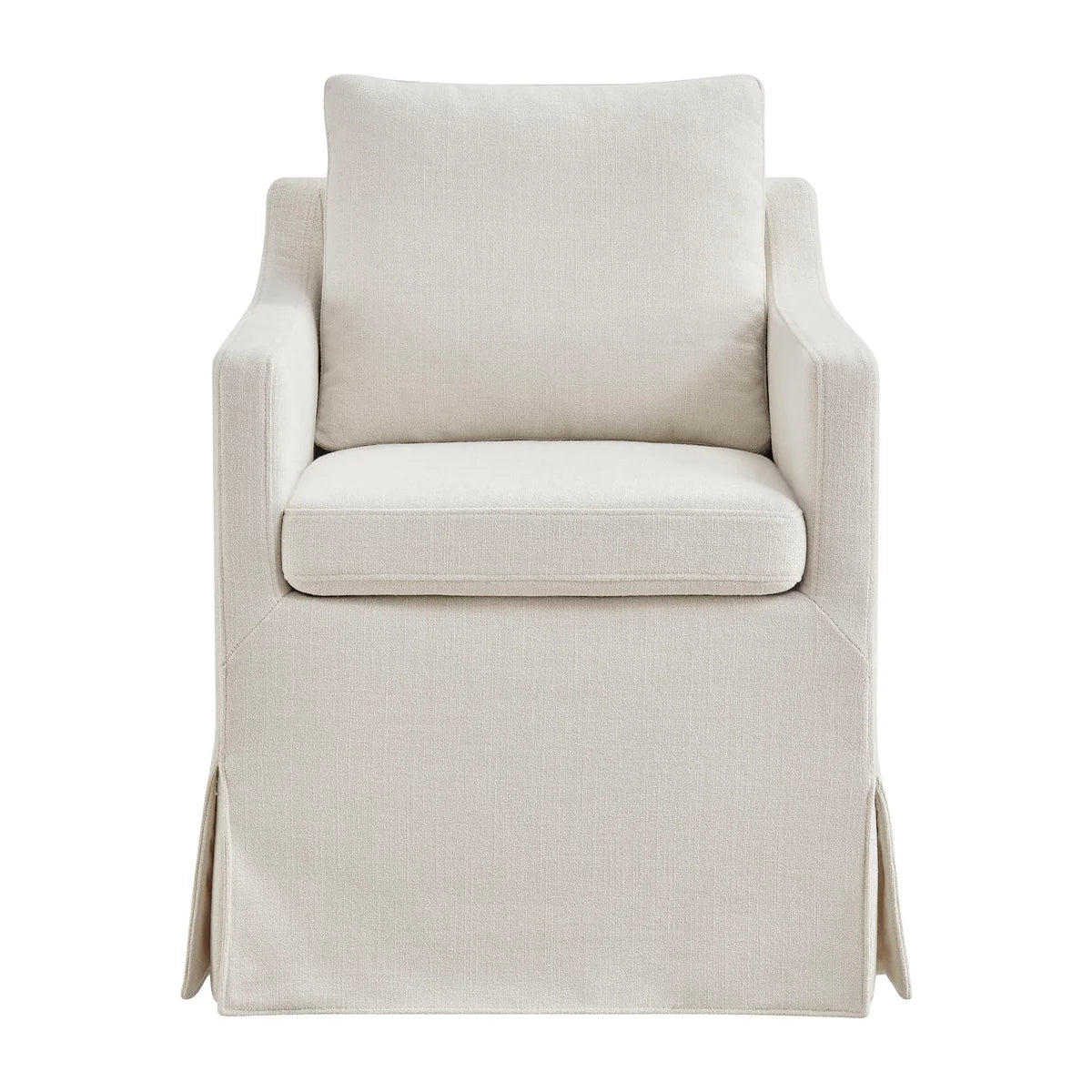 Serene Slipcovered Performance Fabric Dining Armchair