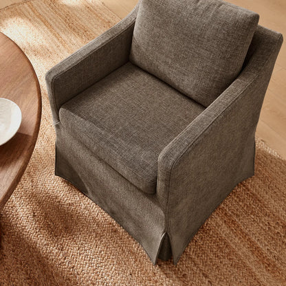 Serene Slipcovered Performance Fabric Dining Armchair