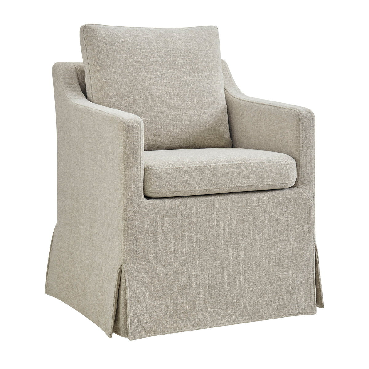 Serene Slipcovered Performance Fabric Dining Armchair
