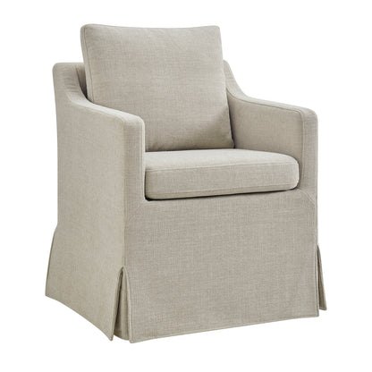 Serene Slipcovered Performance Fabric Dining Armchair