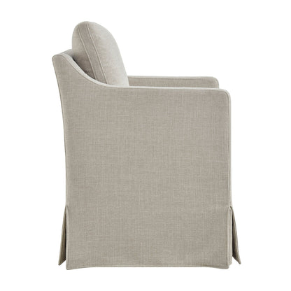 Serene Slipcovered Performance Fabric Dining Armchair