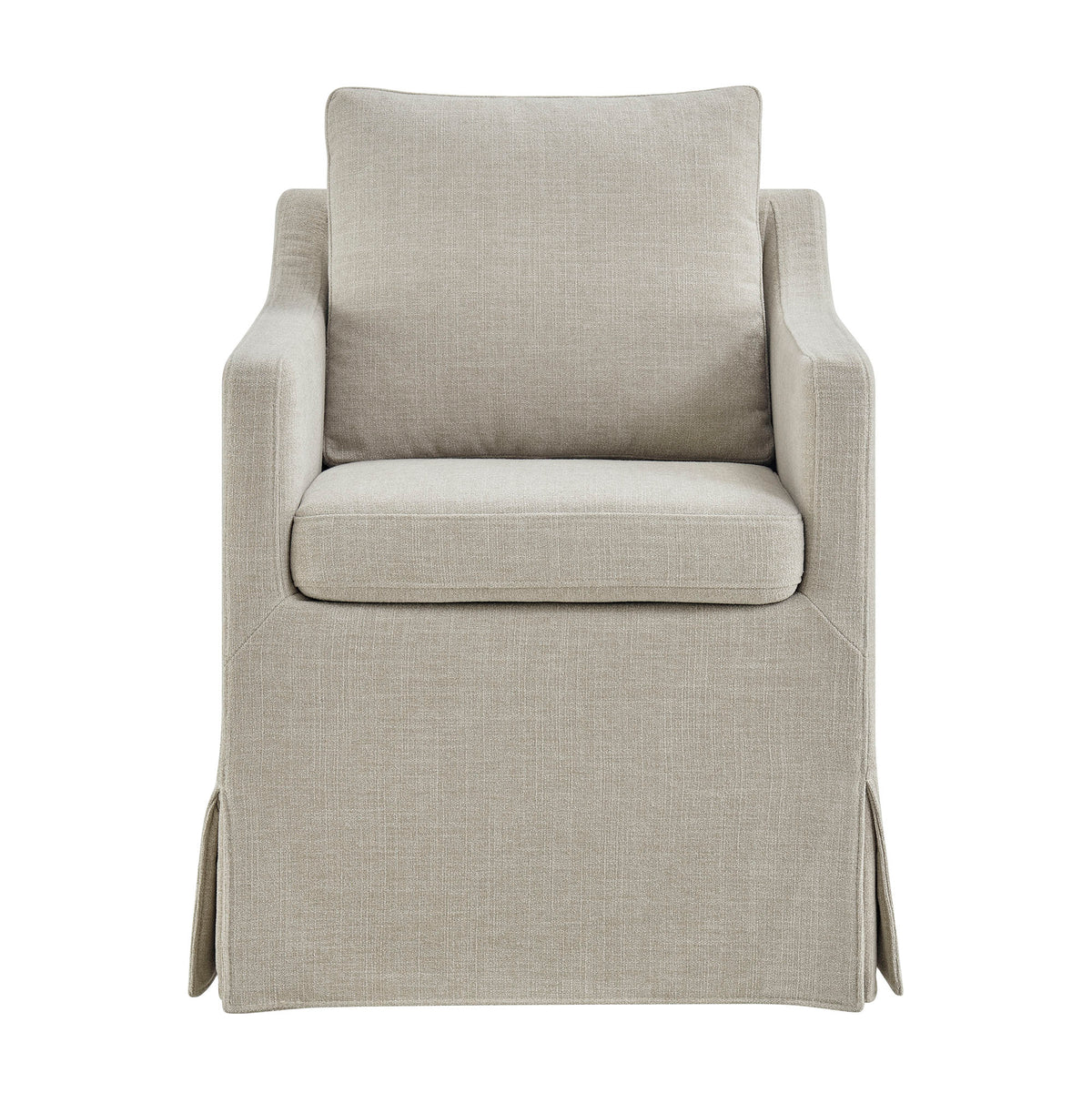 Serene Slipcovered Performance Fabric Dining Armchair
