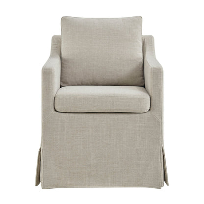 Serene Slipcovered Performance Fabric Dining Armchair