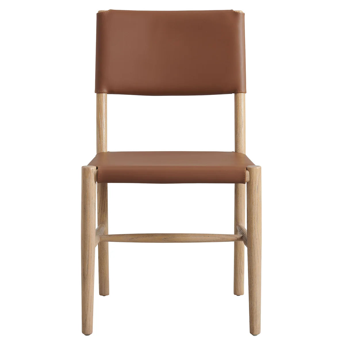 Dover Wood Vegan Leather Dining Side Chair in Natural