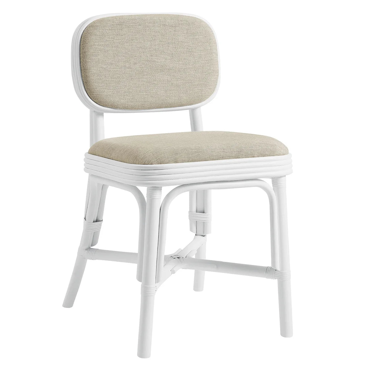 Bahari Upholstered Rattan Dining Chair Natural