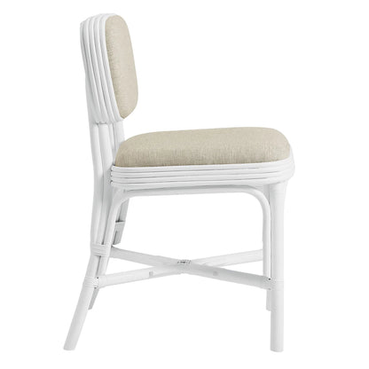 Bahari Upholstered Rattan Dining Chair Natural