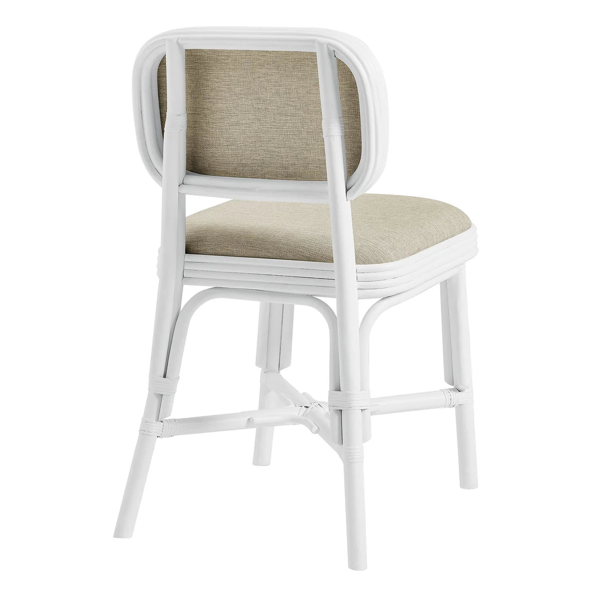 Bahari Upholstered Rattan Dining Chair Natural