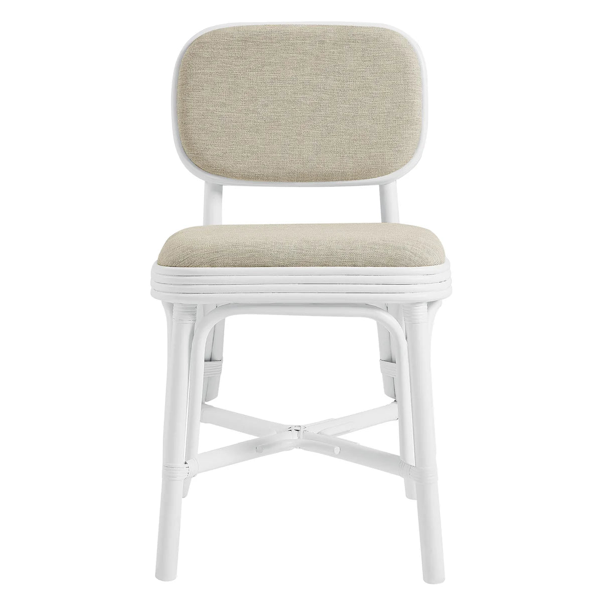 Bahari Upholstered Rattan Dining Chair Natural
