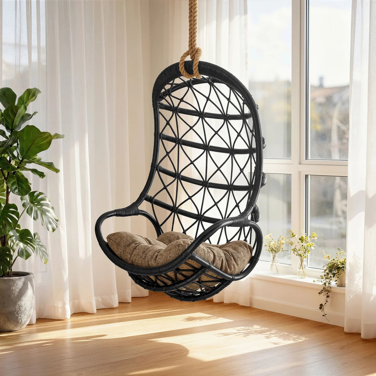 Tamarind Natural Rattan Hanging Chair Indoor
