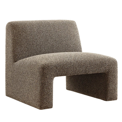 Amita Lattice Boucle Upholstered Armless Accent Chair