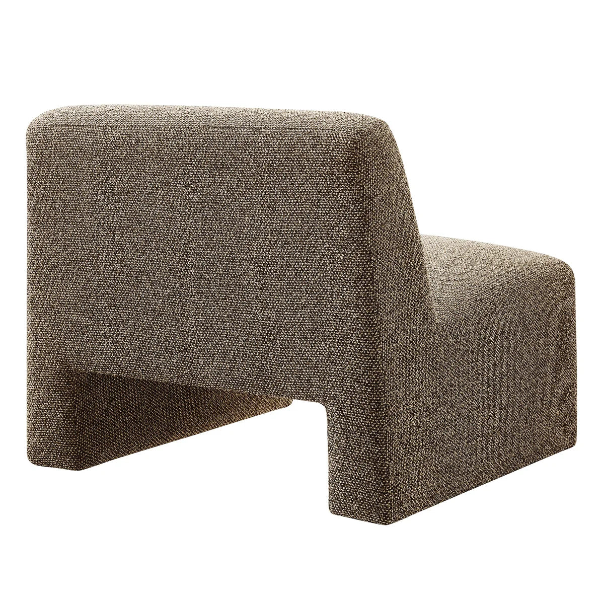 Amita Lattice Boucle Upholstered Armless Accent Chair