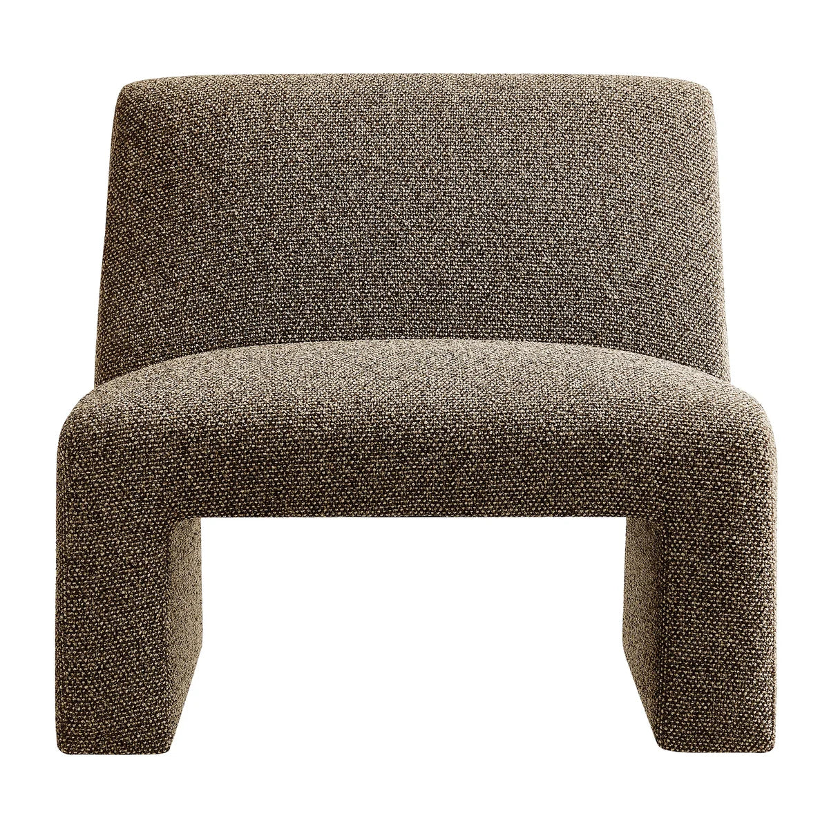 Amita Lattice Boucle Upholstered Armless Accent Chair