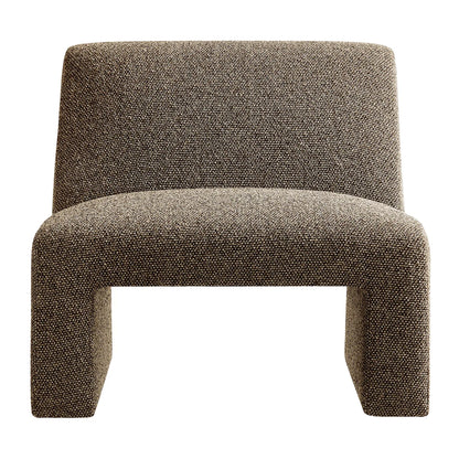Amita Lattice Boucle Upholstered Armless Accent Chair